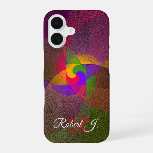 シトラスカラーブレンド幾何学模様iPhone 16ケース iPhone 16ケース (裏面)