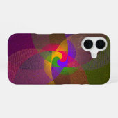 シトラスカラーブレンド幾何学iPhone 16ケース iPhone 16ケース (裏面横)