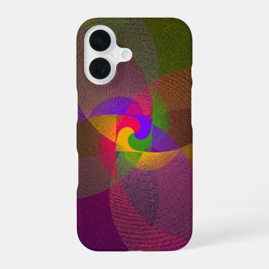 シトラスカラーブレンド幾何学iPhone 16ケース iPhone 16ケース (裏面)