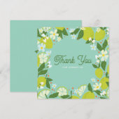 シトラスガーデンサンキューカードミントグリーンデザイン サンキューカード (正面/裏面)