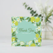 シトラスガーデンサンキューカードミントグリーンデザイン サンキューカード (スタンド正面)