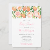 シトラスガーデンバラクローバーガールベビーシャワー 招待状 (正面)