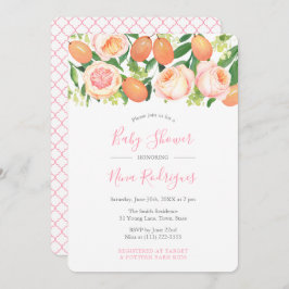 シトラスガーデンバラクローバーガールベビーシャワー 招待状