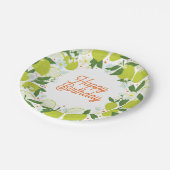 シトラスガーデン紙プレート – 編集可能メッセージ ペーパープレート (アングル)