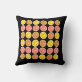 シトラスキャンディレモン果柄 クッション (裏面)