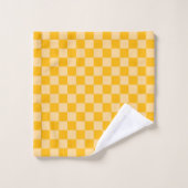 シトラスクリームの市松模様 バスタオルセット (ウォッシュタオル)