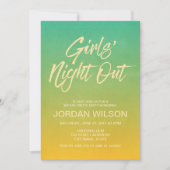 シトラスグラデーションバチェロレッテガールズナイトアウト招待状 招待状 (正面)