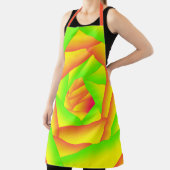 シトラスグリーンオレンジイエローグラデーション抽象デザイン エプロン (インサイチュ)