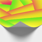 シトラスグリーンオレンジイエローグラデーション抽象デザイン ラッピングペーパー (角)