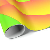 シトラスグリーンオレンジイエローグラデーション抽象デザイン ラッピングペーパー (ロールコーナー)