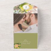 シトラスグリーン フォトウェディング オールインワン招待状 (外側)