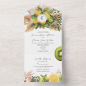 シトラスグリーン フォトウェディング オールインワン招待状 (内側)