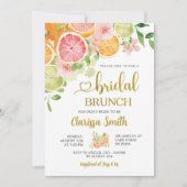 シトラスグレープフルーツ夏のブライダルシャワーの招待 招待状 (正面)