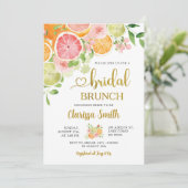 シトラスグレープフルーツ夏のブライダルシャワーの招待 招待状 (スタンド正面)