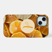 シトラスサマーオレンジ＆レモン iPhone 15ケース (裏面横)