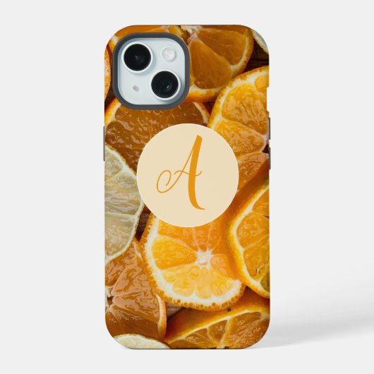 シトラスサマーオレンジ＆レモン iPhone 15ケース (裏面)
