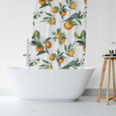 シトラスシックウォーターカラープリント シャワーカーテン
