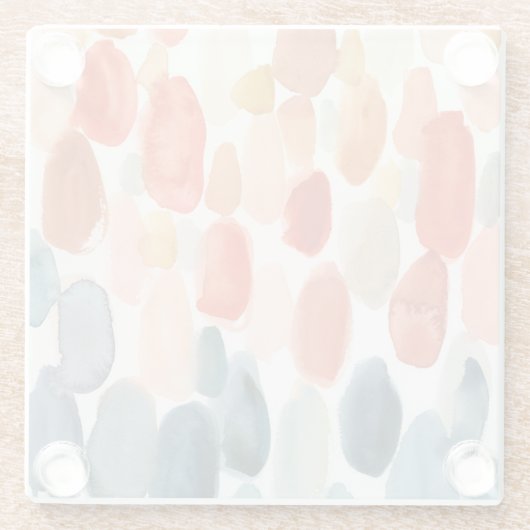 シトラスシーズン – サンゴとブルーストーンズ ガラスコースター (裏面)