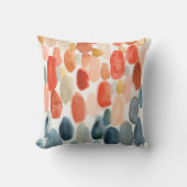 シトラスシーズン – サンゴとブルーストーンズ クッション (正面)