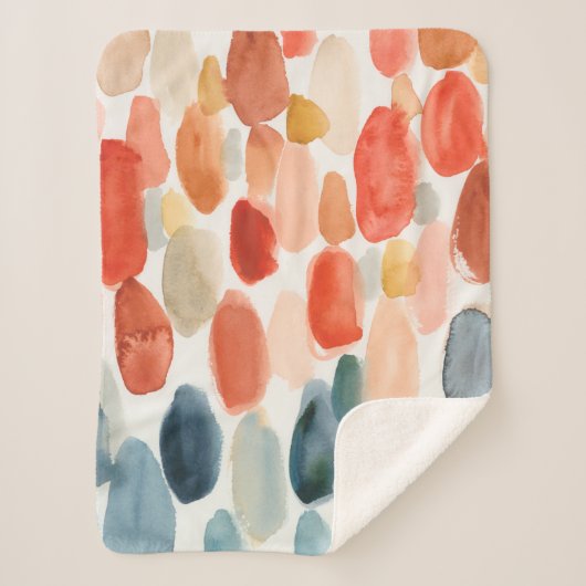 シトラスシーズン – サンゴとブルーストーンズ シェルパブランケット (正面)