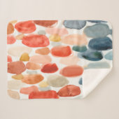 シトラスシーズン – サンゴとブルーストーンズ シェルパブランケット (正面(横))