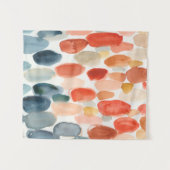 シトラスシーズン – サンゴとブルーストーンズ タペストリー (正面(横))