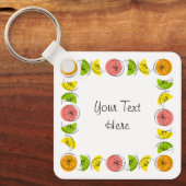 シトラスススクエア文字アルミニウム両面 キーホルダー (正面)