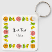 シトラスススクエア文字アルミニウム両面 キーホルダー (裏面)