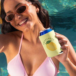 シトラススタイリッシュレモンイエローサマーモノグラム スリム缶クーラー