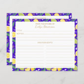 シトラススタイリッシュレモンボタニカルブルーレシピカード (正面/裏面)