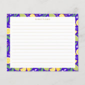 シトラススタイリッシュレモンボタニカルブルーレシピカード (裏面)