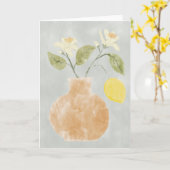シトラススチルライフのグリーティングカード カード (黄色い花)