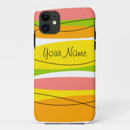 シトラスストライプ'名前' iPhoneケース iPhone 11 ケース