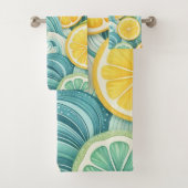 シトラススパお洒落ウォーターカラーレモン&ライム バスタオルセット (インサイチュ)