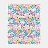 シトラススライスのパターン フリースブランケット (正面)