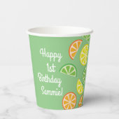 シトラススライスキッズバースデーパーティー 紙コップ (裏面)