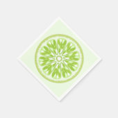 シトラススライスグリーンライム スタンダードカクテルナプキン (角)