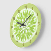 シトラススライスライム ラージ壁時計 (傾斜)