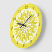 シトラススライスレモン ラージ壁時計 (傾斜)