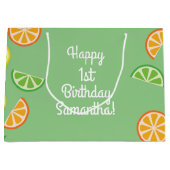 シトラススライス誕生日パーティー ラージペーパーバッグ (正面)