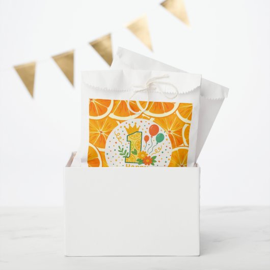 シトラススライス1歳の誕生日 フェイバーバッグ (パーティー)