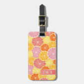 シトラススライス – カラフルメインスクイーズ ラゲッジタグ (正面縦)