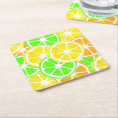 シトラススライス スクエアペーパーコースター (アングル)