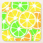 シトラススライス スクエアペーパーコースター (正面)