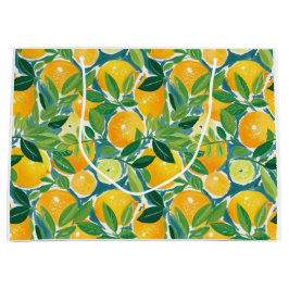 シトラスツリーアーティザンレモンライム カラフル ラージペーパーバッグ