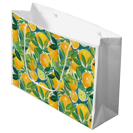 シトラスツリーアーティザンレモンライム カラフル ラージペーパーバッグ (正面アングル)