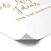 シトラスデイトナイトアイディアブライダルシャワー標識 ポスター (角)