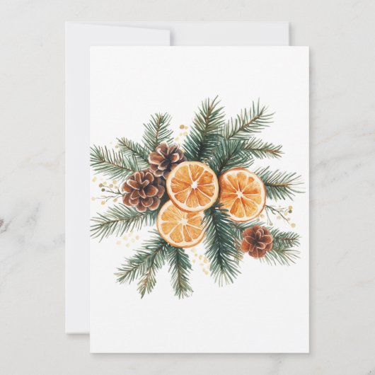 シトラスドライオレンジのクリスマスホリデーパーティー 招待状 (裏面)