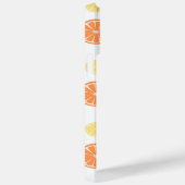 シトラスパターンオレンジレモンラウンドモノグラムホワイト Case-Mate iPhoneケース (裏面 / 右)