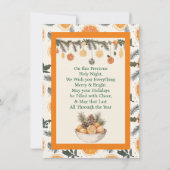 シトラスパーソナライズされたをテーマにしたファミリーフォトクリスマス カード (裏面)